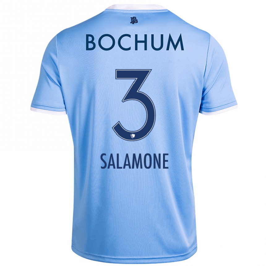 נשים כדורגל Elia-Giona Salamone #3 שמיים כחולים הרחק ג'רזי 2024/25
