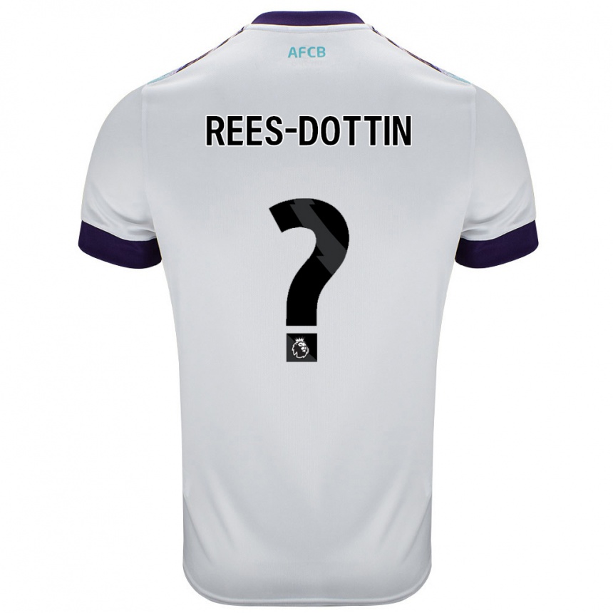נשים כדורגל Remy Rees-Dottin #0 לבן ירוק סגול הרחק ג'רזי 2024/25