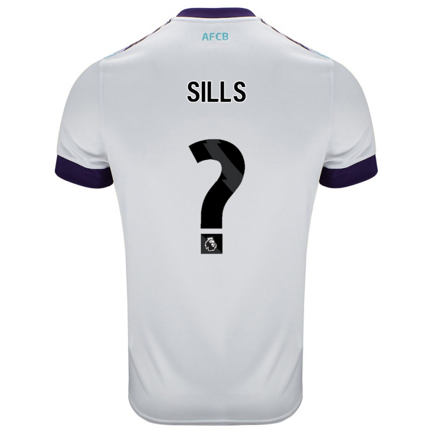 נשים כדורגל Ethan Sills #0 לבן ירוק סגול הרחק ג'רזי 2024/25