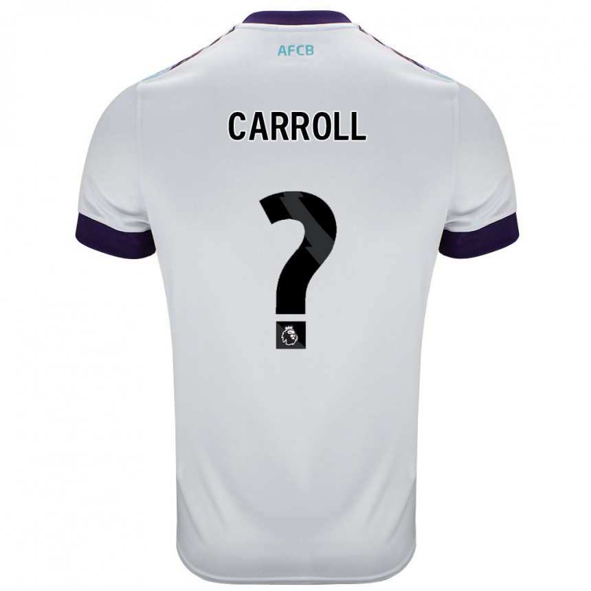 נשים כדורגל Ryan Carroll #0 לבן ירוק סגול הרחק ג'רזי 2024/25