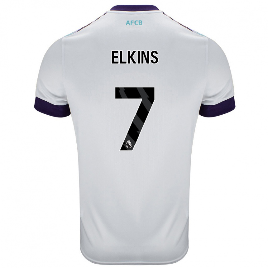 נשים כדורגל Elle Elkins #7 לבן ירוק סגול הרחק ג'רזי 2024/25