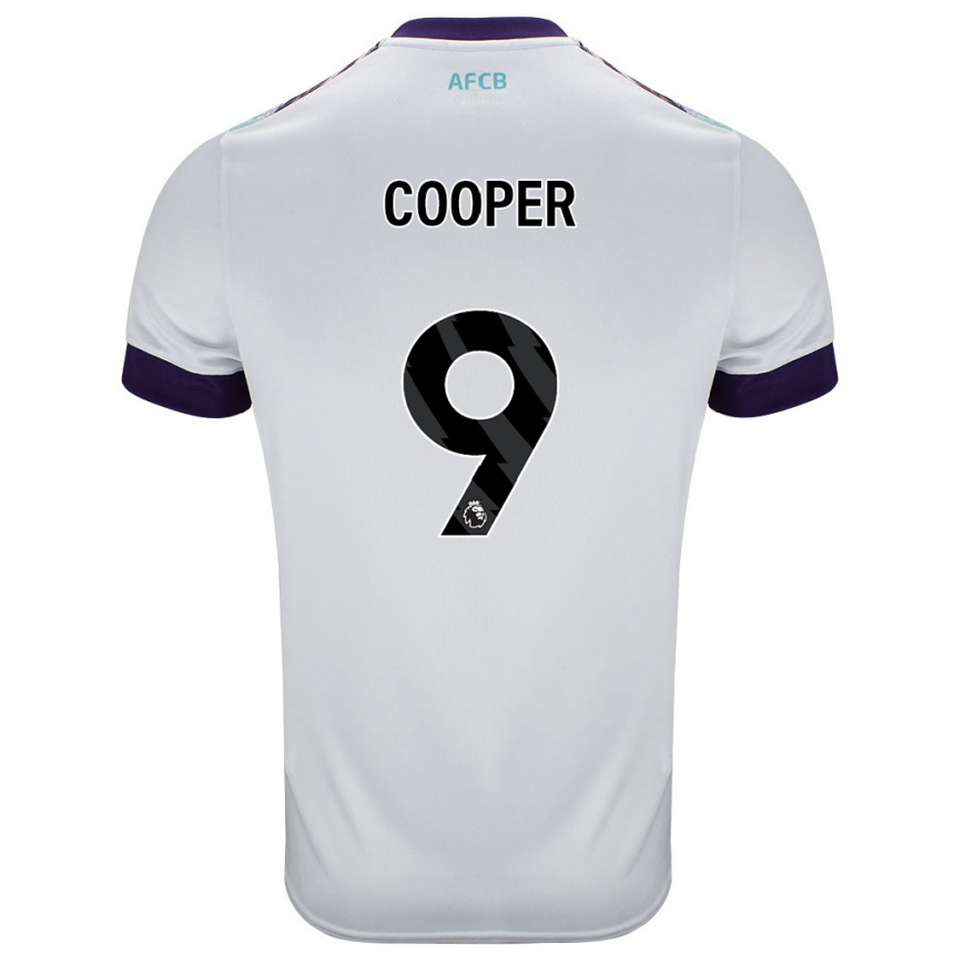 נשים כדורגל Lucy Cooper #9 לבן ירוק סגול הרחק ג'רזי 2024/25