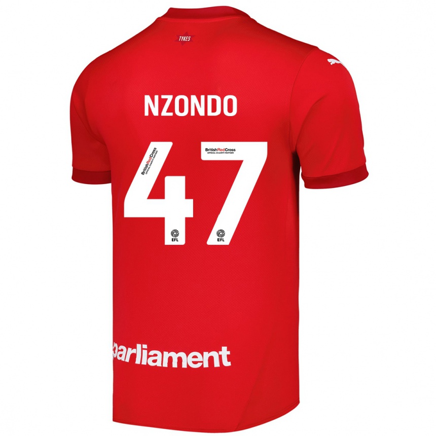 ילדים כדורגל Emmaisa Nzondo #47 אָדוֹם ג'רזי ביתית 2024/25
