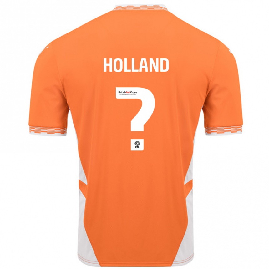 ילדים כדורגל Bella Holland #0 כתום לבן ג'רזי ביתית 2024/25