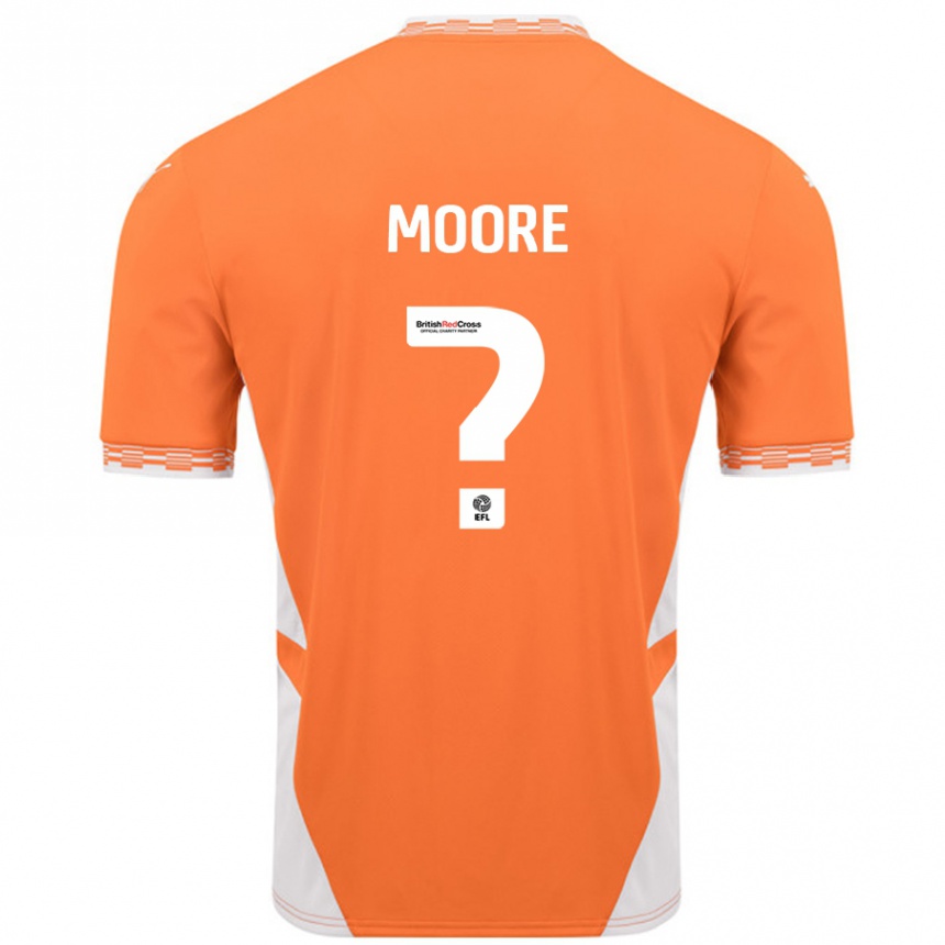 ילדים כדורגל Rhiana Moore #0 כתום לבן ג'רזי ביתית 2024/25