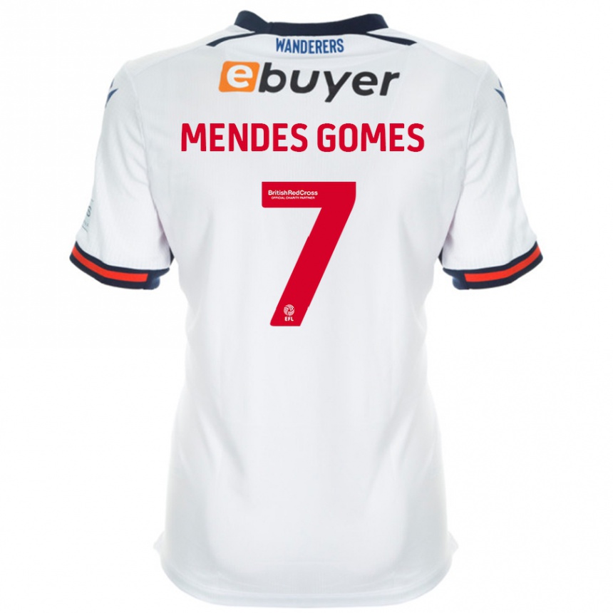ילדים כדורגל Carlos Mendes #7 לָבָן ג'רזי ביתית 2024/25