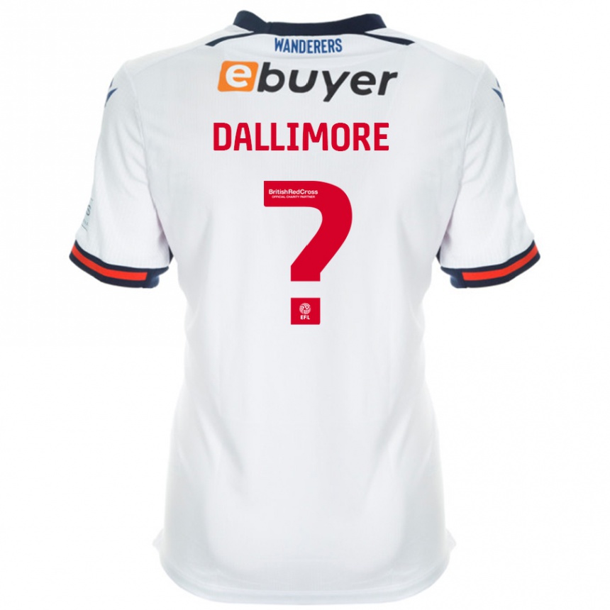 ילדים כדורגל Jack Dallimore #0 לָבָן ג'רזי ביתית 2024/25
