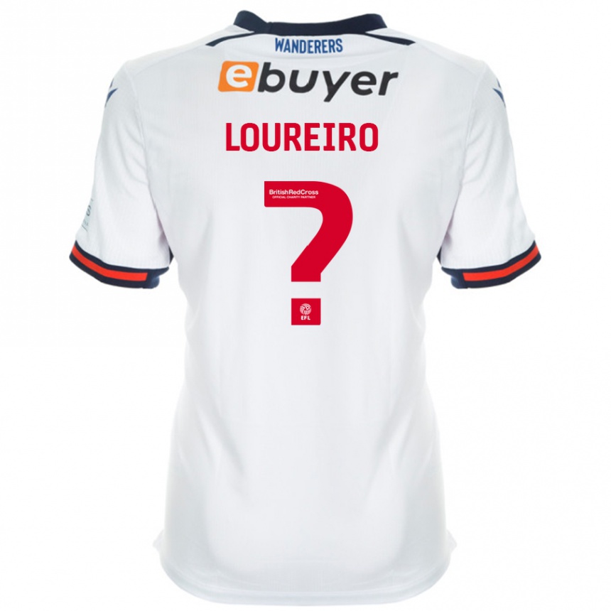 ילדים כדורגל Giovanni Loureiro #0 לָבָן ג'רזי ביתית 2024/25