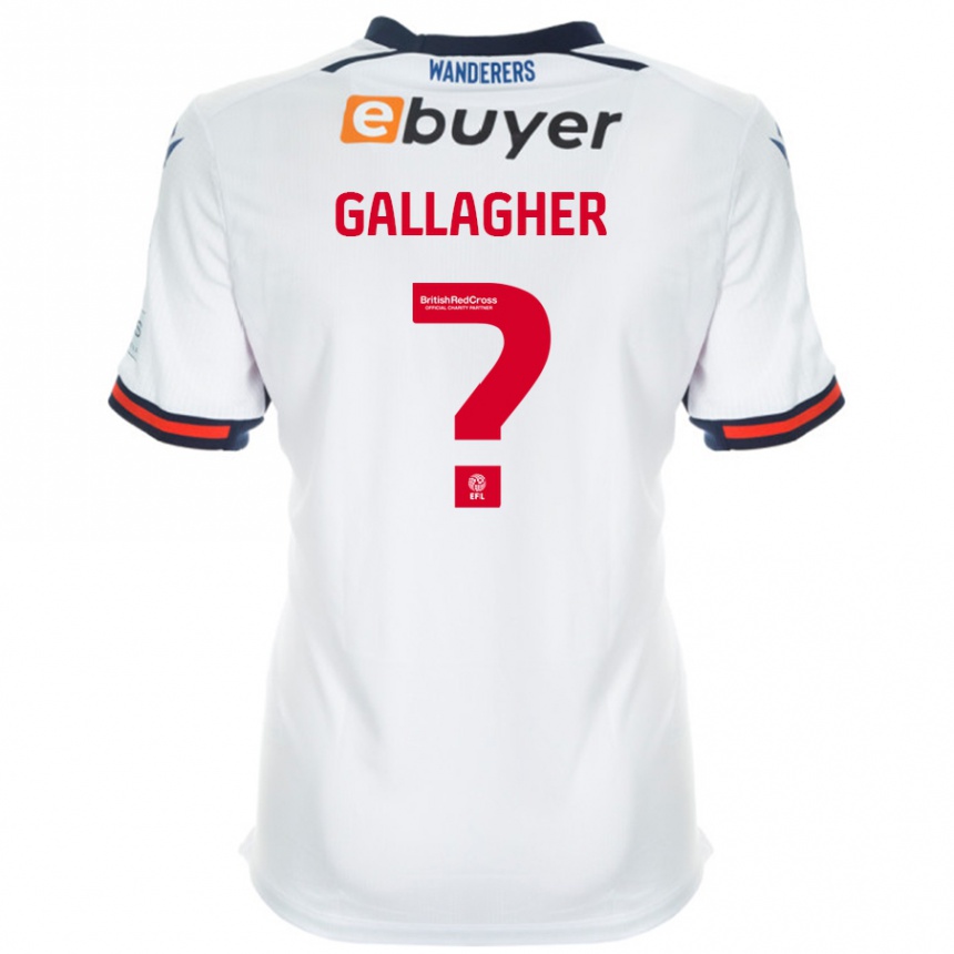 ילדים כדורגל Tamzin Gallagher #0 לָבָן ג'רזי ביתית 2024/25