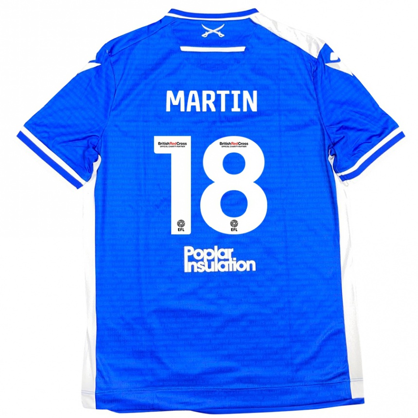 ילדים כדורגל Chris Martin #18 כחול לבן ג'רזי ביתית 2024/25