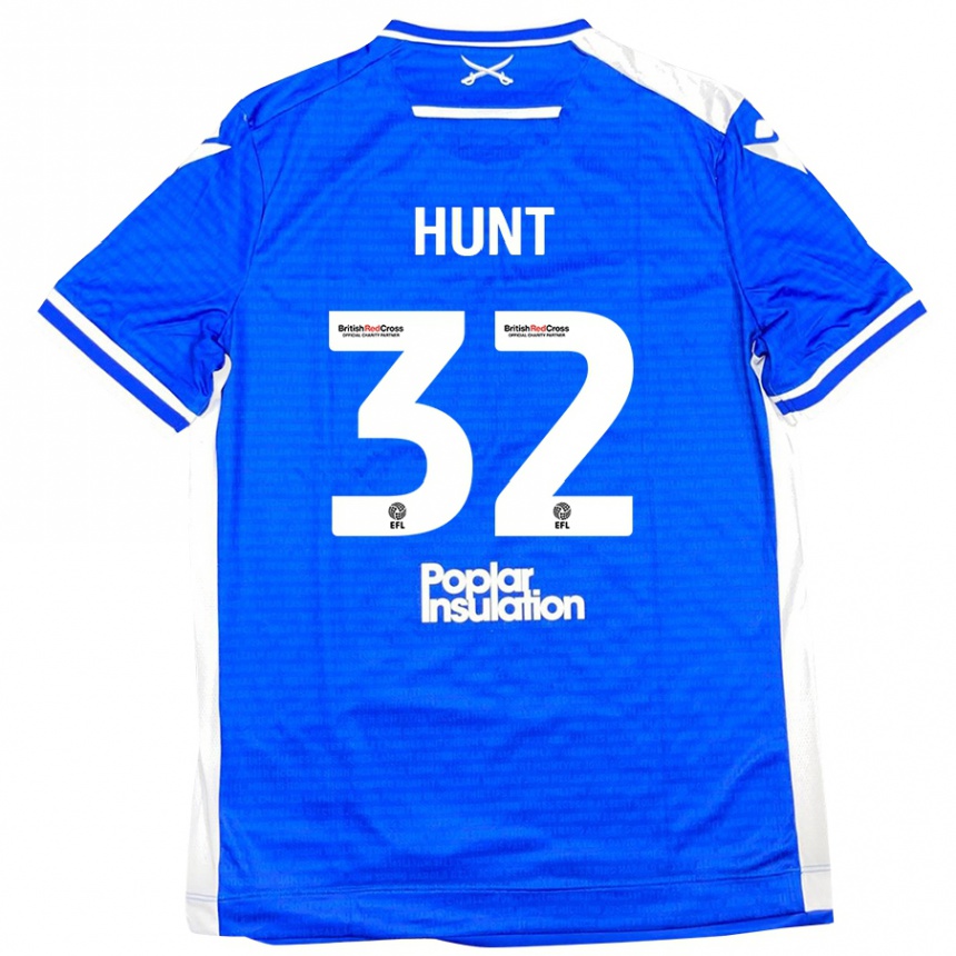 ילדים כדורגל Jack Hunt #32 כחול לבן ג'רזי ביתית 2024/25