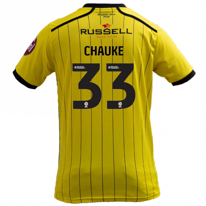 ילדים כדורגל Kgaogelo Chauke #33 צָהוֹב ג'רזי ביתית 2024/25