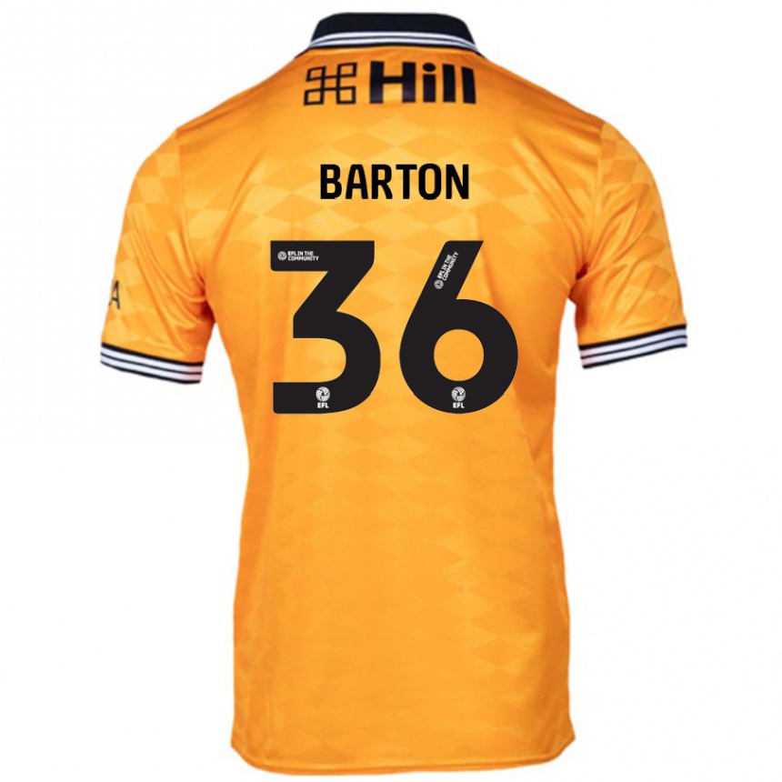 ילדים כדורגל Dan Barton #36 כָּתוֹם ג'רזי ביתית 2024/25