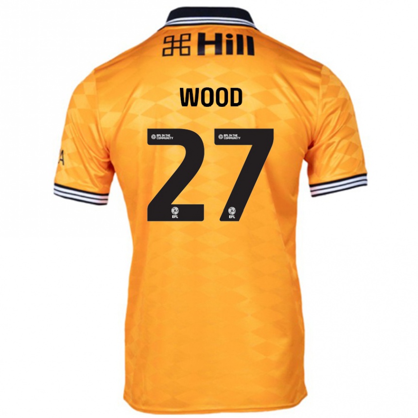 ילדים כדורגל Zoe Wood #27 כָּתוֹם ג'רזי ביתית 2024/25
