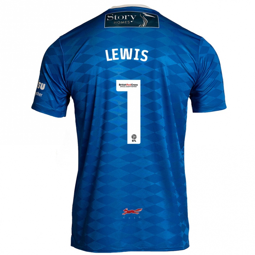 ילדים כדורגל Harry Lewis #1 כְּחוֹל ג'רזי ביתית 2024/25