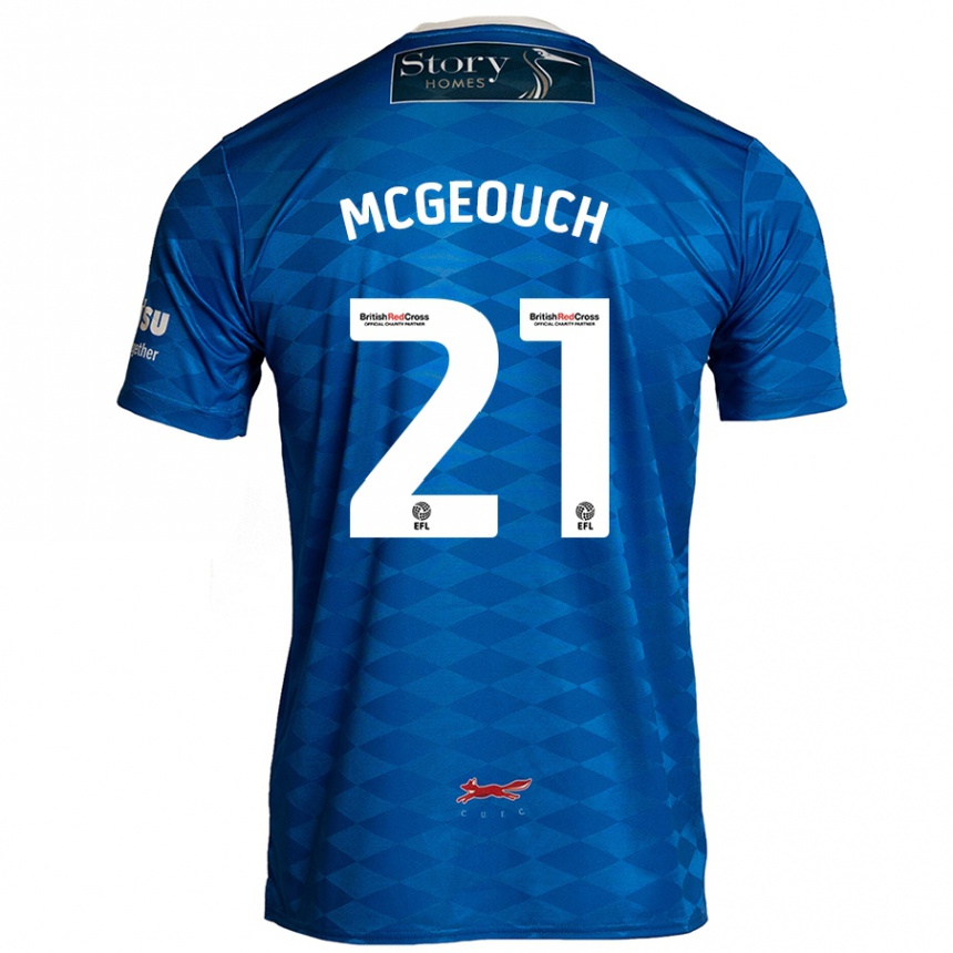 ילדים כדורגל Dylan Mcgeouch #21 כְּחוֹל ג'רזי ביתית 2024/25