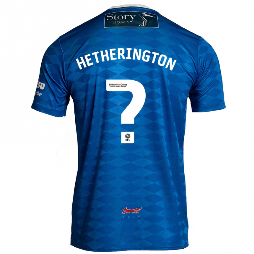 ילדים כדורגל Sam Hetherington #0 כְּחוֹל ג'רזי ביתית 2024/25