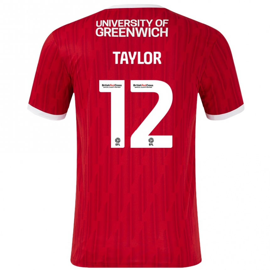 ילדים כדורגל Terry Taylor #12 אדום לבן ג'רזי ביתית 2024/25