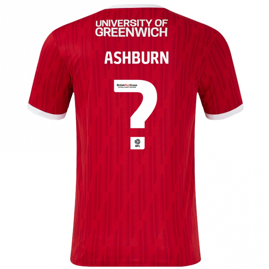 ילדים כדורגל Luke Ashburn #0 אדום לבן ג'רזי ביתית 2024/25