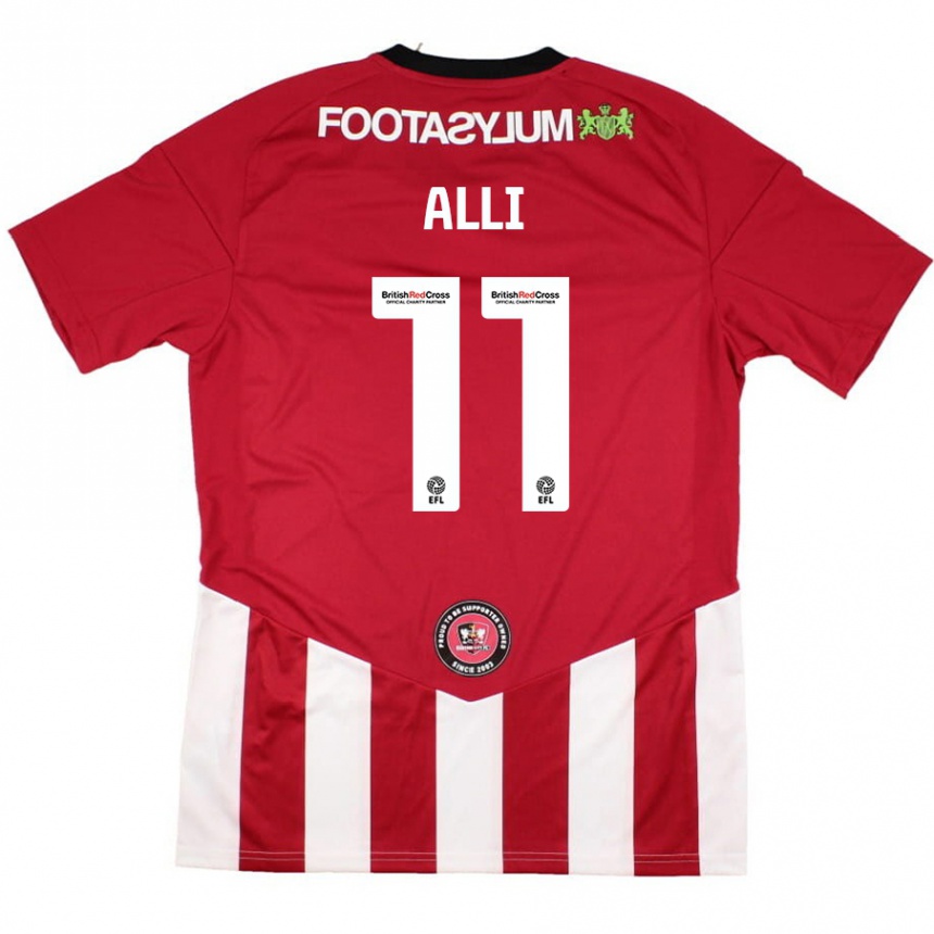 ילדים כדורגל Millenic Alli #11 אדום לבן ג'רזי ביתית 2024/25