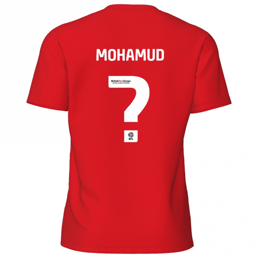 ילדים כדורגל Abdi Mohamud #0 אָדוֹם ג'רזי ביתית 2024/25