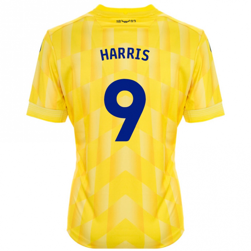 ילדים כדורגל Mark Harris #9 צָהוֹב ג'רזי ביתית 2024/25