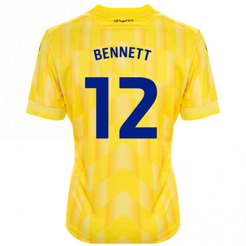 ילדים כדורגל Joe Bennett #12 צָהוֹב ג'רזי ביתית 2024/25