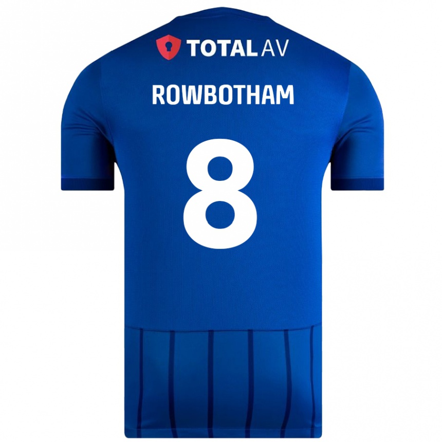 ילדים כדורגל Ava Rowbotham #8 כְּחוֹל ג'רזי ביתית 2024/25