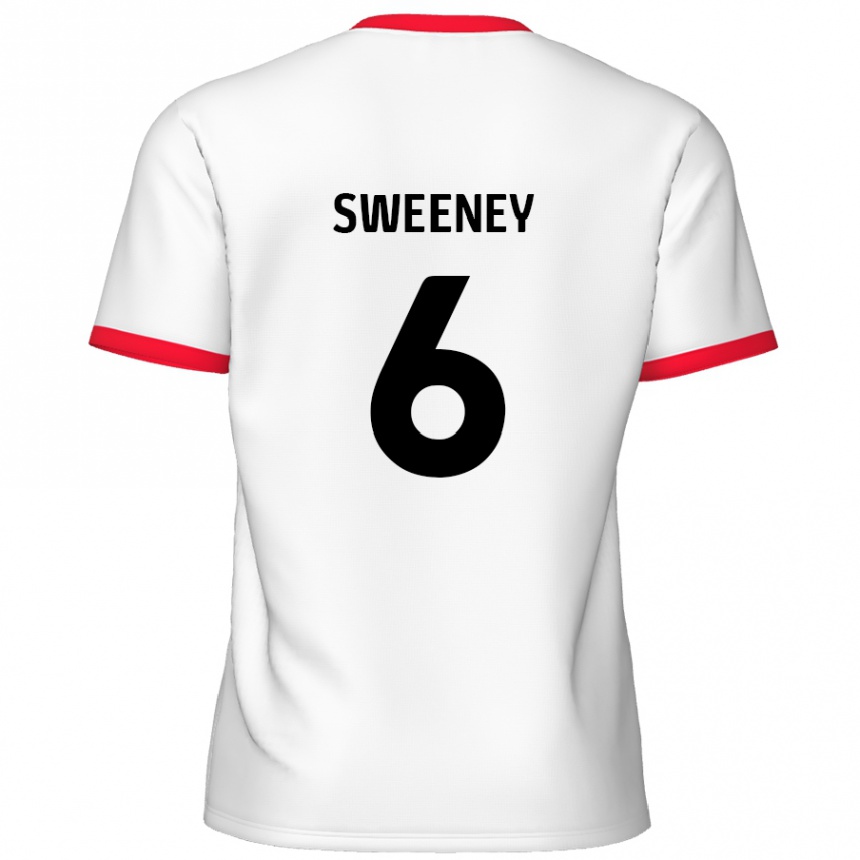 ילדים כדורגל Dan Sweeney #6 לבן אדום ג'רזי ביתית 2024/25