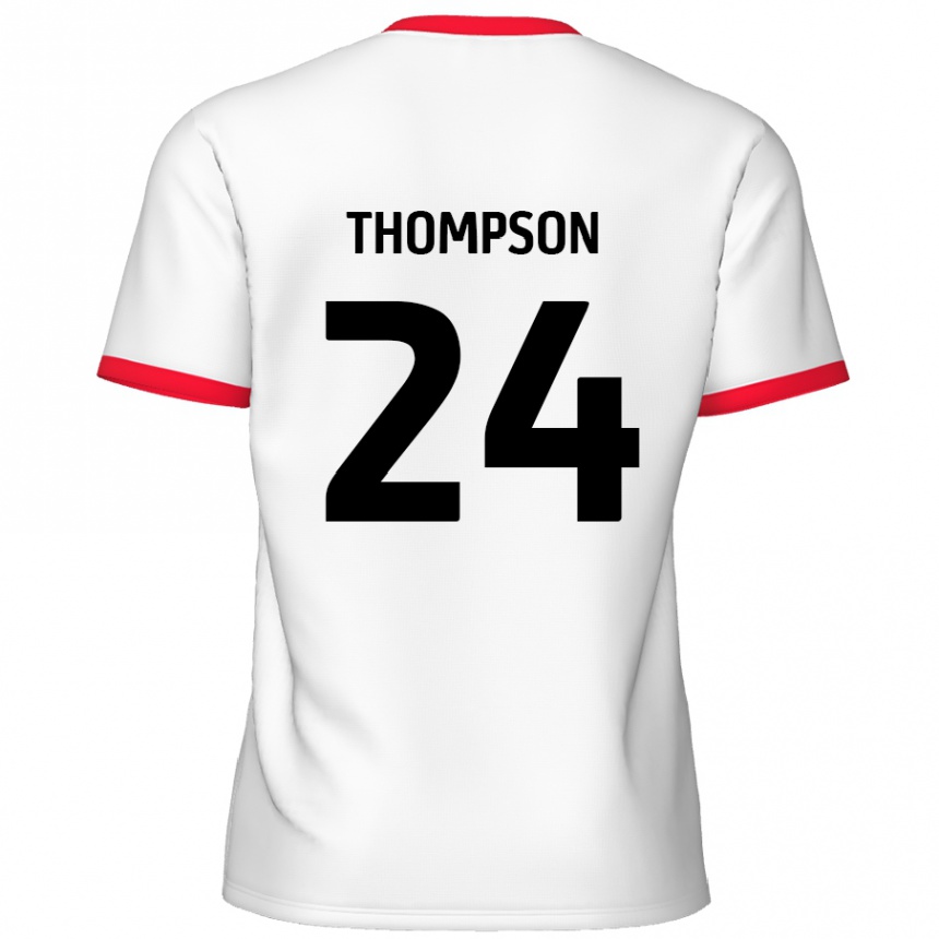 ילדים כדורגל Ben Thompson #24 לבן אדום ג'רזי ביתית 2024/25