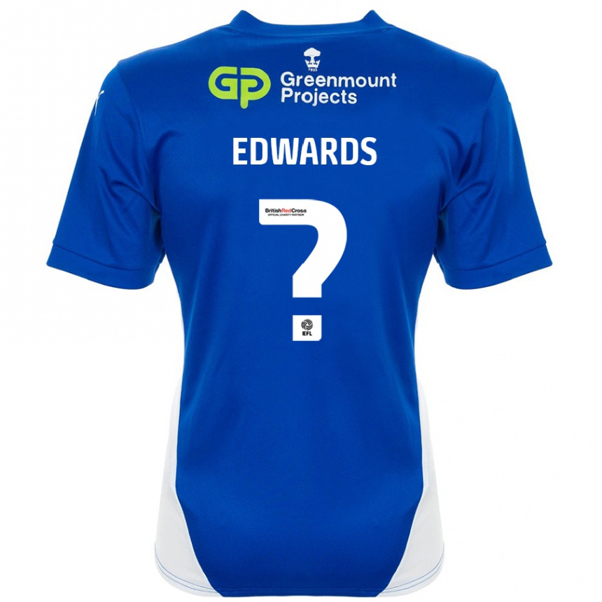 ילדים כדורגל Christy Edwards #0 כחול לבן ג'רזי ביתית 2024/25
