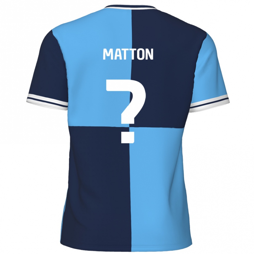 ילדים כדורגל Jack Matton #0 כחול שמיים כחול כהה ג'רזי ביתית 2024/25