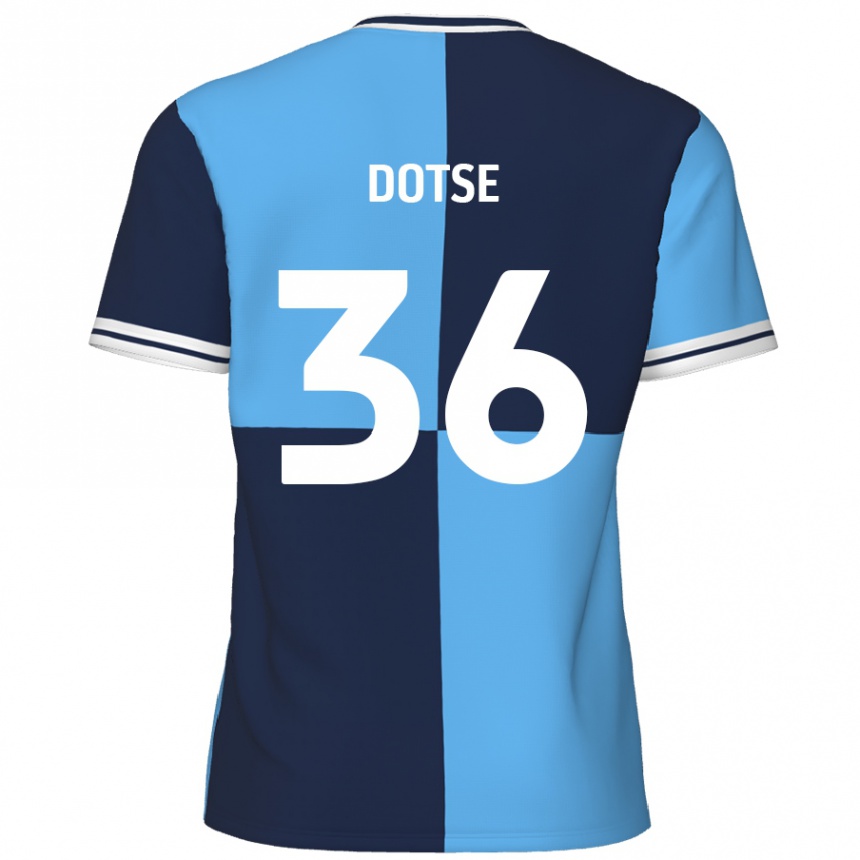 ילדים כדורגל Jahiem Dotse #36 כחול שמיים כחול כהה ג'רזי ביתית 2024/25