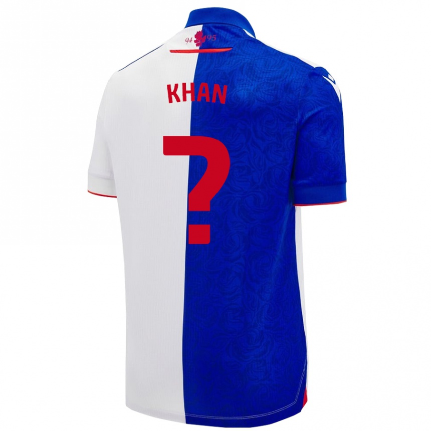 ילדים כדורגל Adam Khan #0 שמיים כחול לבן ג'רזי ביתית 2024/25