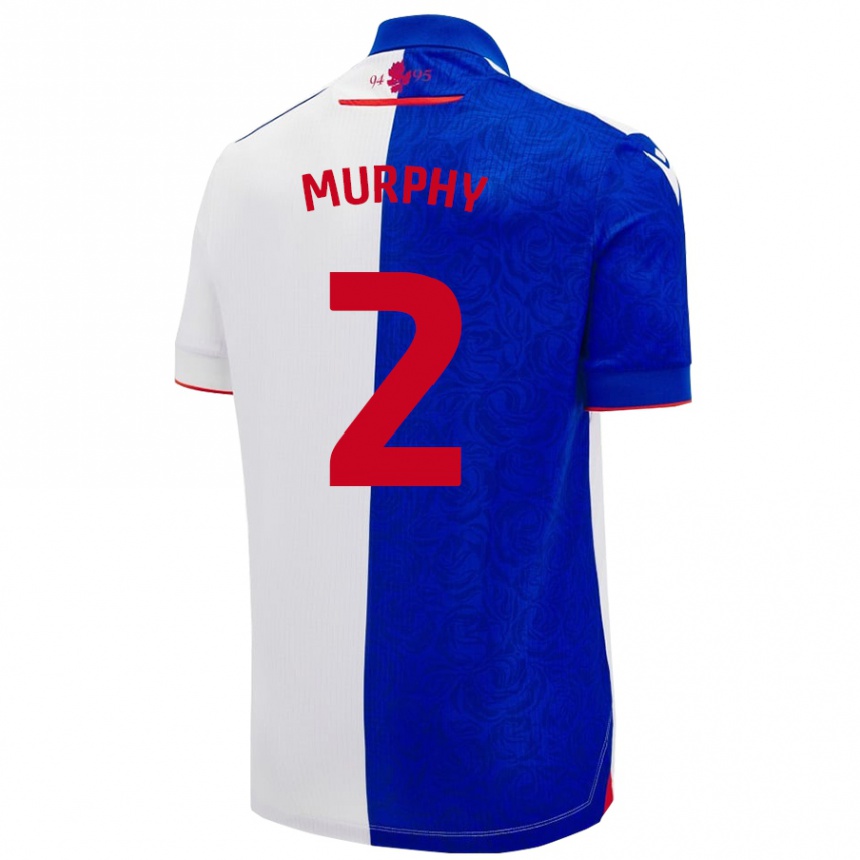 ילדים כדורגל Niamh Murphy #2 שמיים כחול לבן ג'רזי ביתית 2024/25