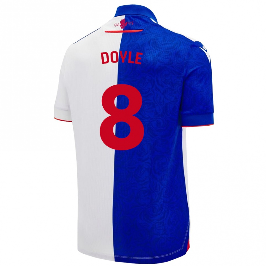 ילדים כדורגל Emma Doyle #8 שמיים כחול לבן ג'רזי ביתית 2024/25