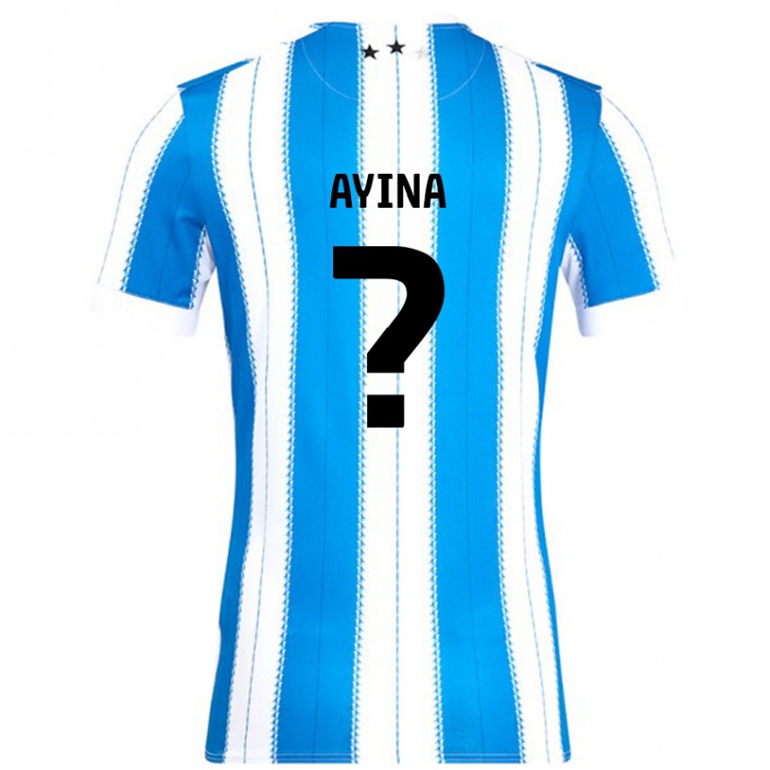 ילדים כדורגל Loick Ayina #0 כחול לבן ג'רזי ביתית 2024/25