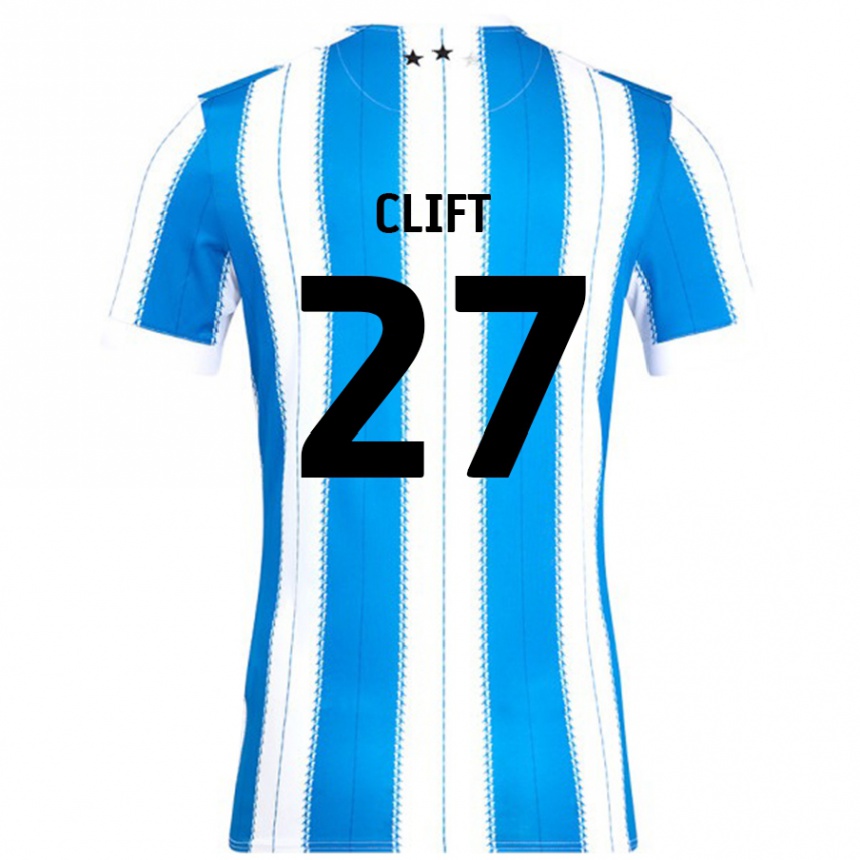 ילדים כדורגל Cassidy Clift #27 כחול לבן ג'רזי ביתית 2024/25