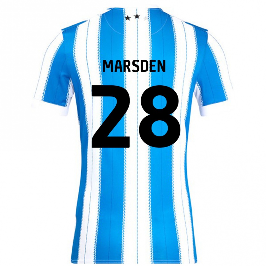 ילדים כדורגל Brooke Marsden #28 כחול לבן ג'רזי ביתית 2024/25
