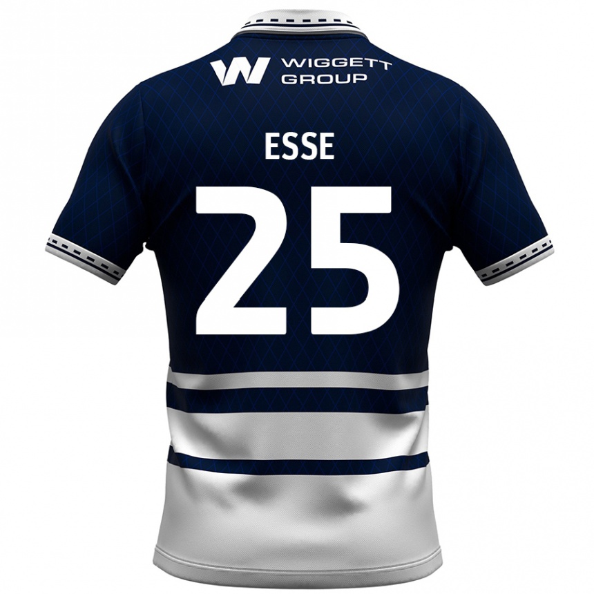 ילדים כדורגל Romain Esse #25 כחול נייבי לבן ג'רזי ביתית 2024/25