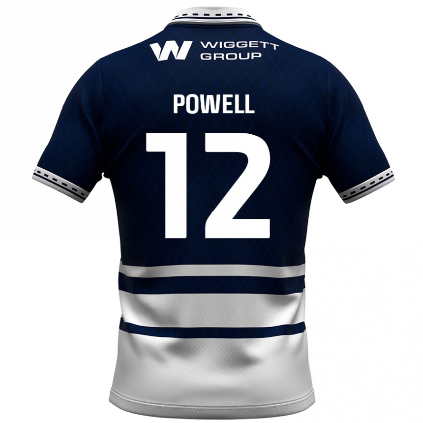 ילדים כדורגל Beth Powell #12 כחול נייבי לבן ג'רזי ביתית 2024/25