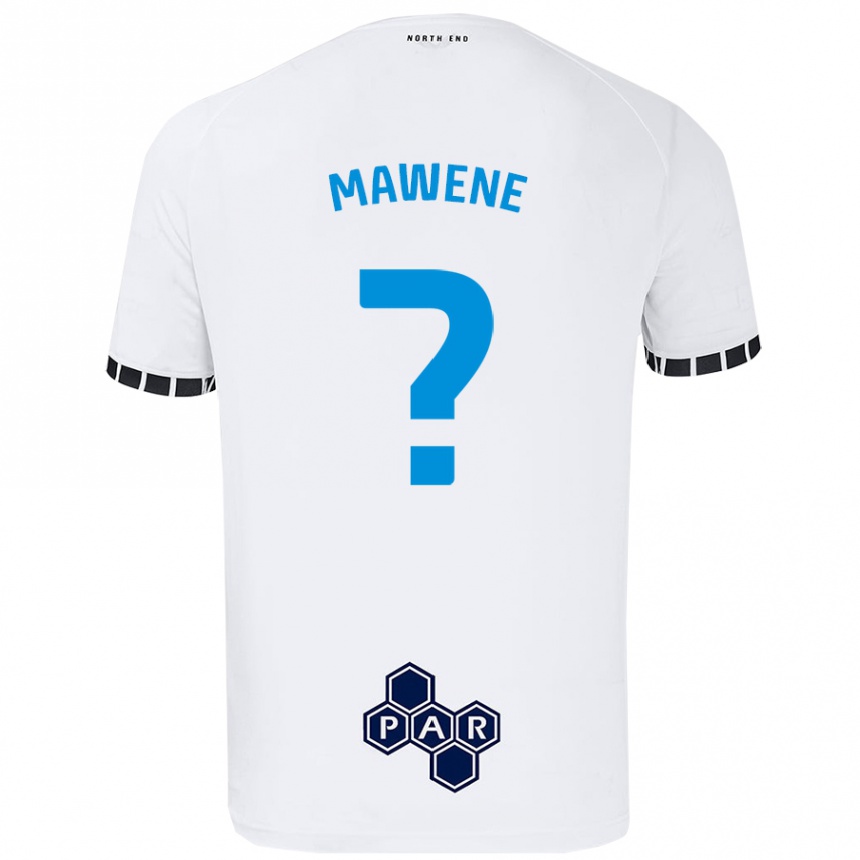 ילדים כדורגל Theo Mawene #0 לָבָן ג'רזי ביתית 2024/25