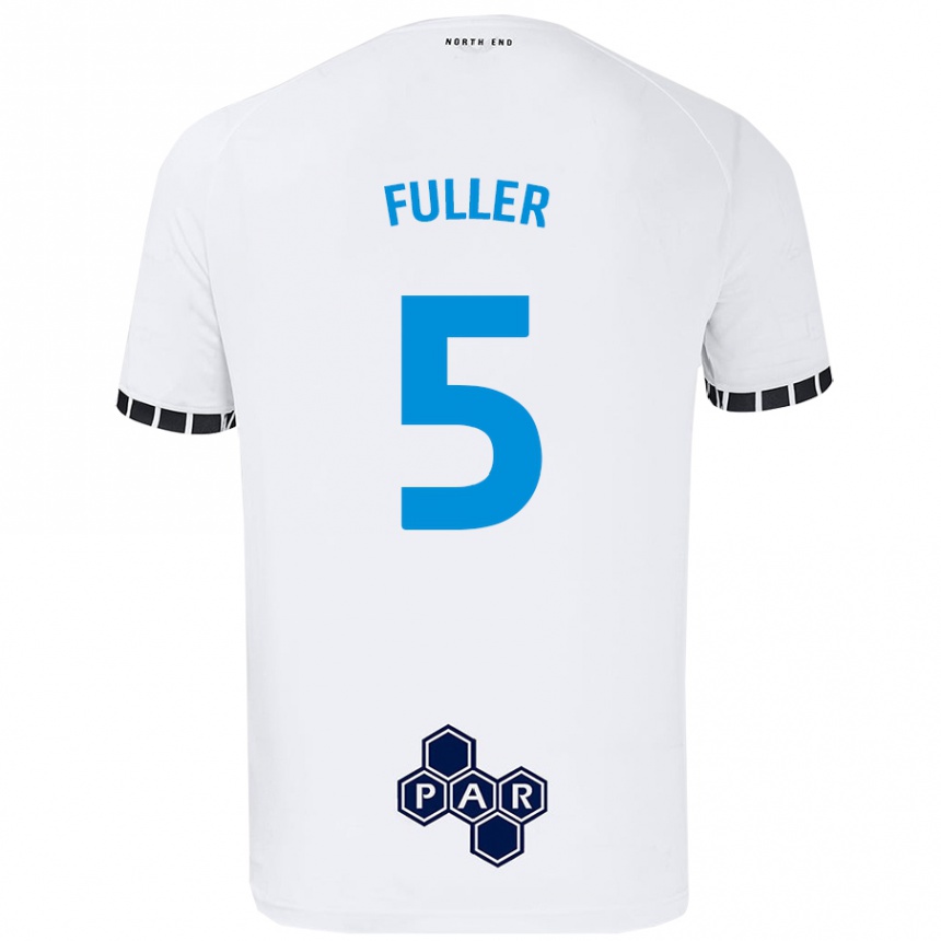 ילדים כדורגל Olivia Fuller #5 לָבָן ג'רזי ביתית 2024/25