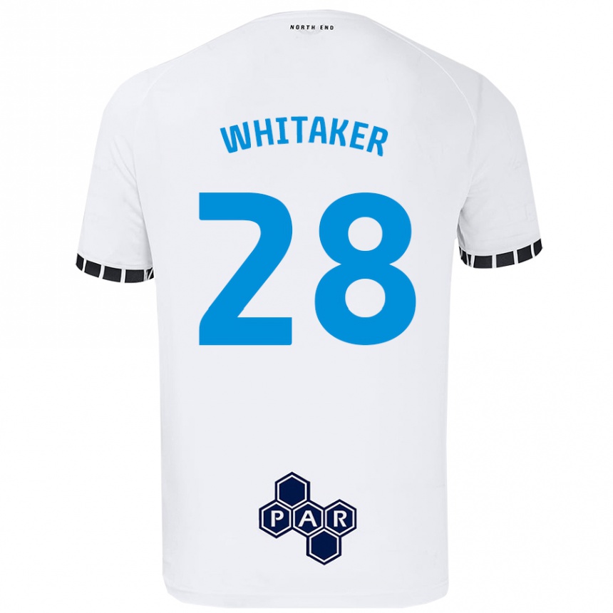 ילדים כדורגל Eve Whitaker #28 לָבָן ג'רזי ביתית 2024/25