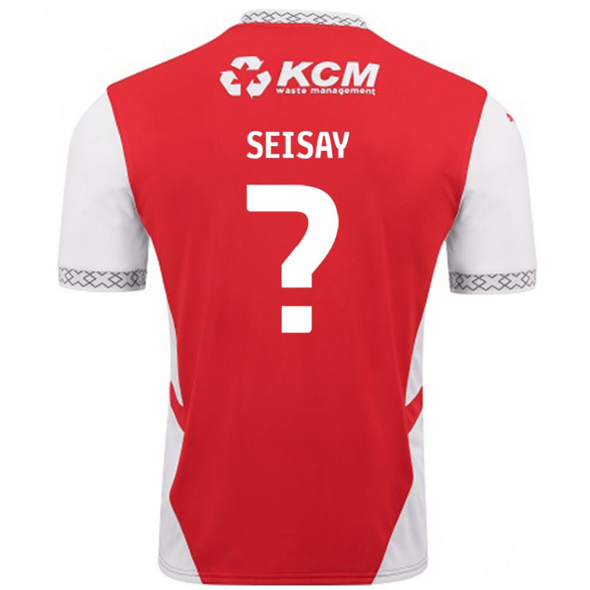 ילדים כדורגל Hamid Seisay #0 אדום לבן ג'רזי ביתית 2024/25