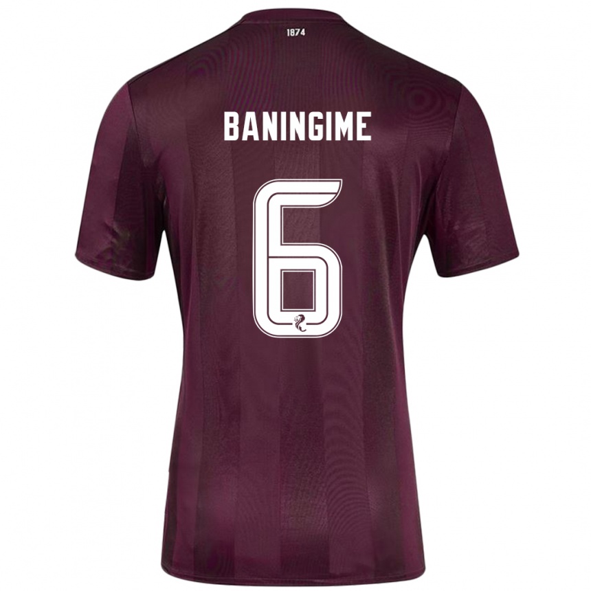 ילדים כדורגל Beni Baningime #6 בורדו ג'רזי ביתית 2024/25