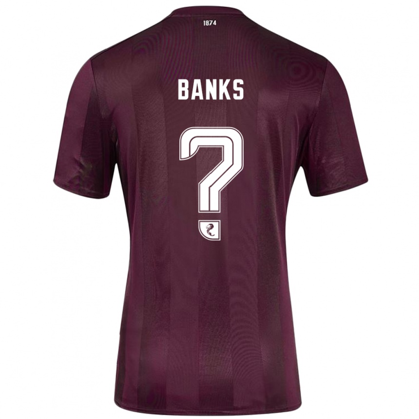 ילדים כדורגל Euan Banks #0 בורדו ג'רזי ביתית 2024/25