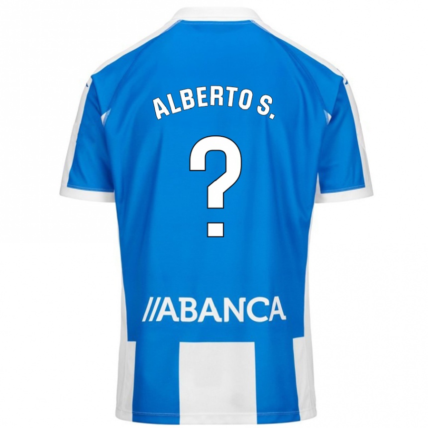 ילדים כדורגל Alberto Sánchez #0 כחול לבן ג'רזי ביתית 2024/25