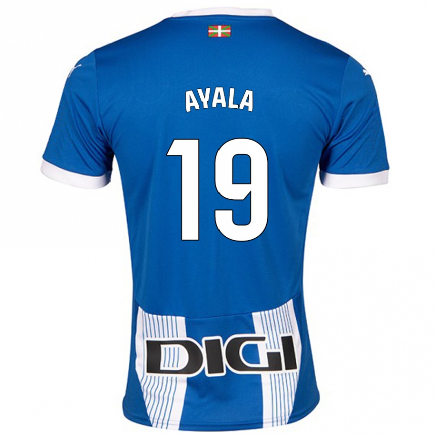 ילדים כדורגל Axel Ayala #19 כְּחוֹל ג'רזי ביתית 2024/25