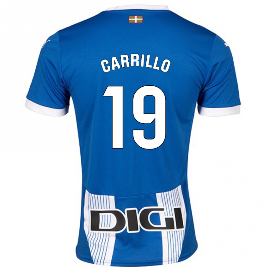 ילדים כדורגל Sara Carrillo #19 כְּחוֹל ג'רזי ביתית 2024/25